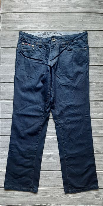 Thor Steinar spodnie jeansowe jeansy męskie proste granatowe M L 34/32
