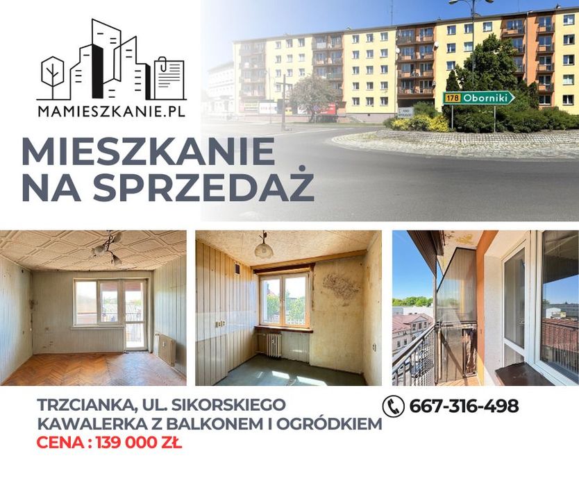 Na sprzedaż mieszkanie, kawalerka, Trzcianka