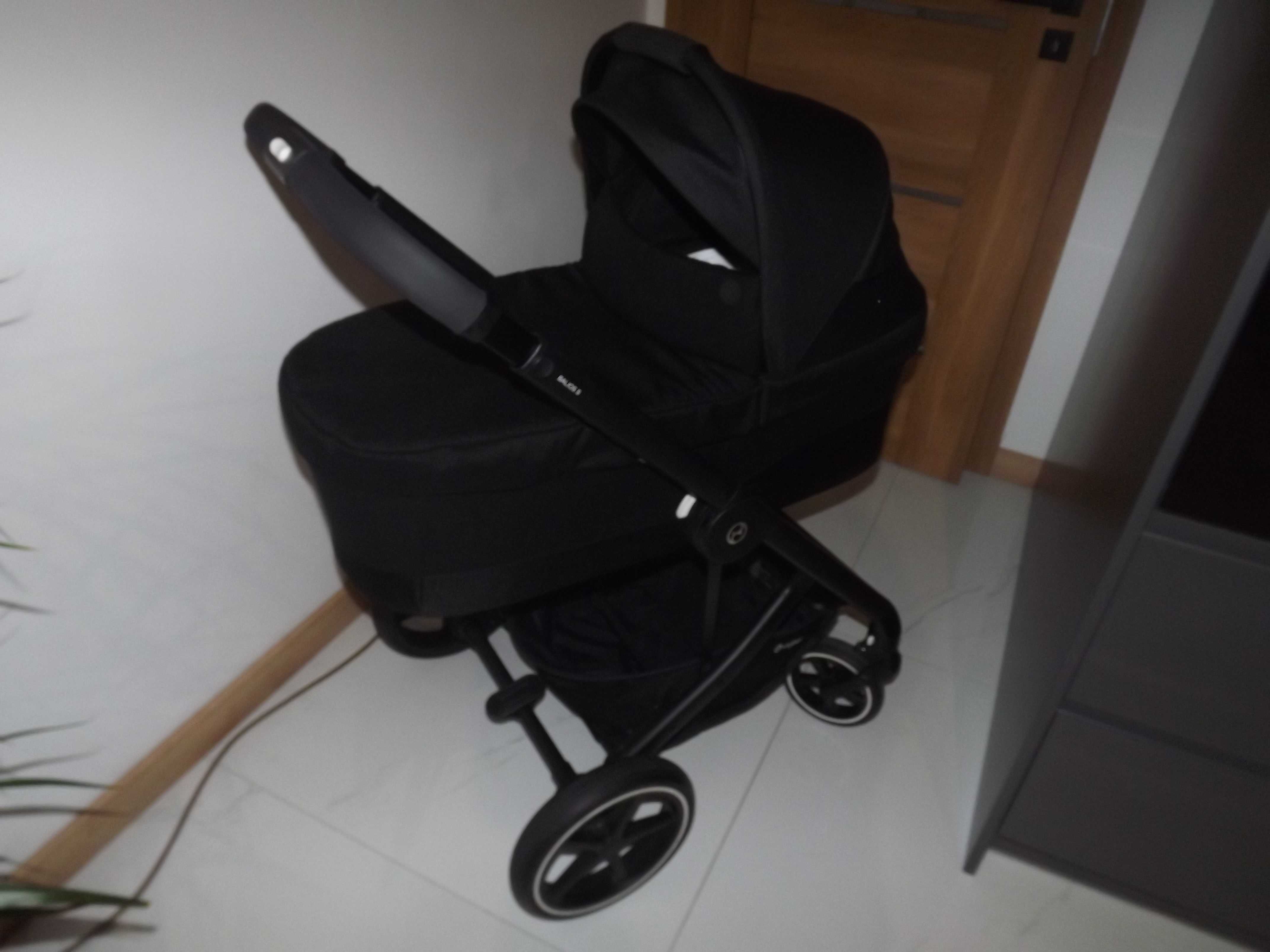 Cybex Balios S lux Deep Black +Baza Cybex  M Cudowny czarnuszek