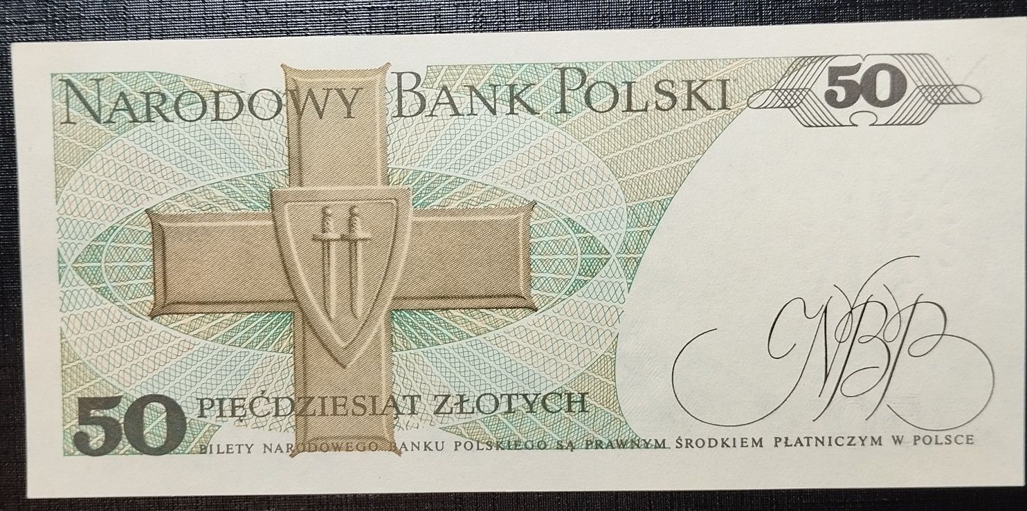 Banknot PRL 50 zł 1986r. Stan -UNC  FS (L3- mniej dostępna)