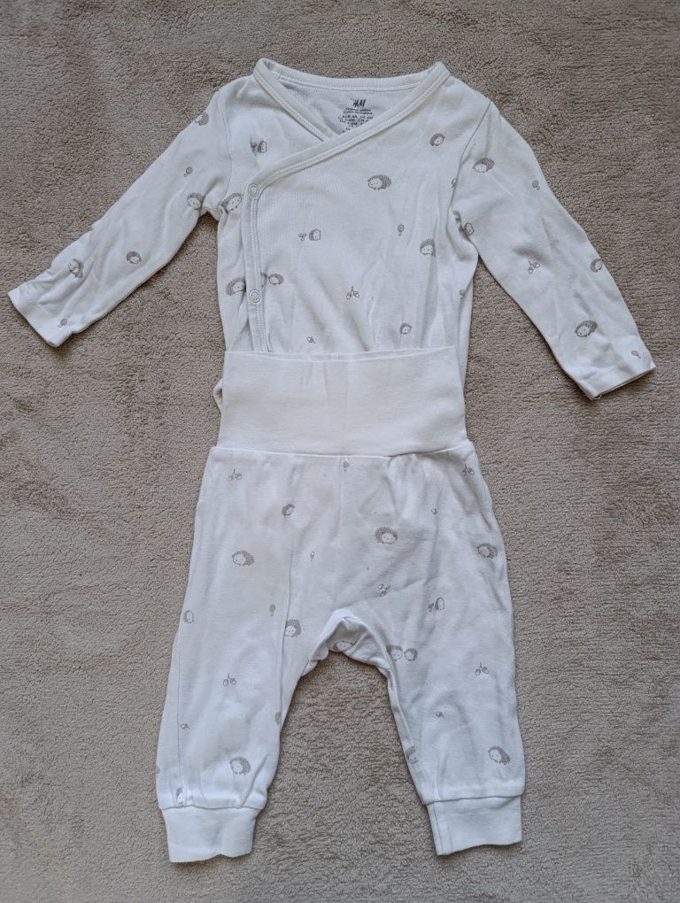Komplet set body kopertowe i spodenki bawełna H&M rozmiar 68