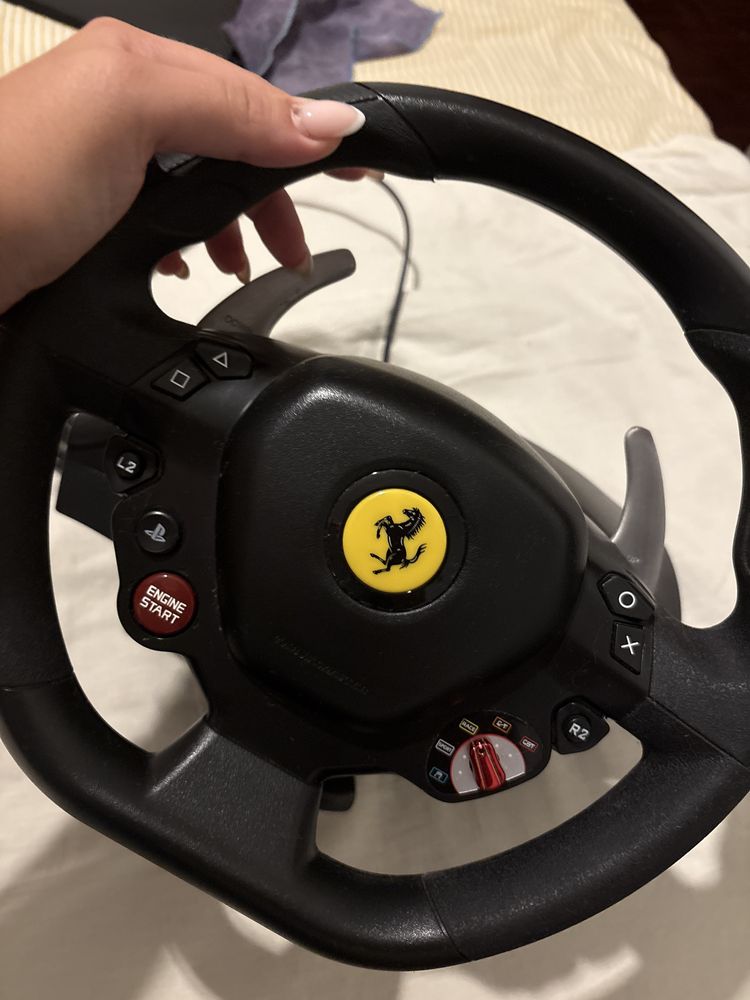 Conjunto de pedais e volante para playstation