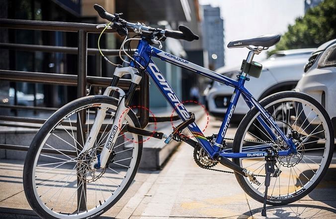 Zapięcie łańcuch 100cm 1m blokada rowerowa zamek na 2x klucz rower
