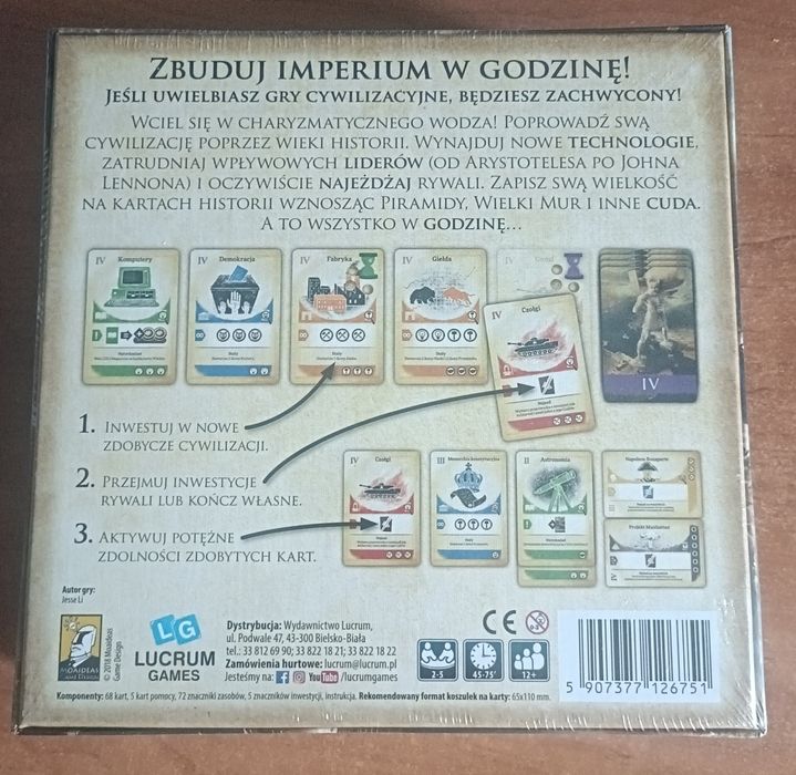 Krótka historia cywilizacji. Gra planszowa - nowa w folii