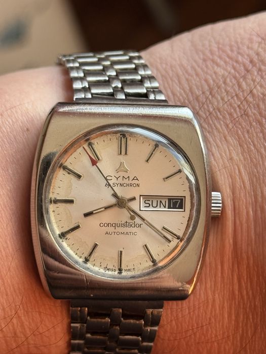 Zegarek Cyma Conquistador Automatic 17jewels, wymiary 35/39/9mm