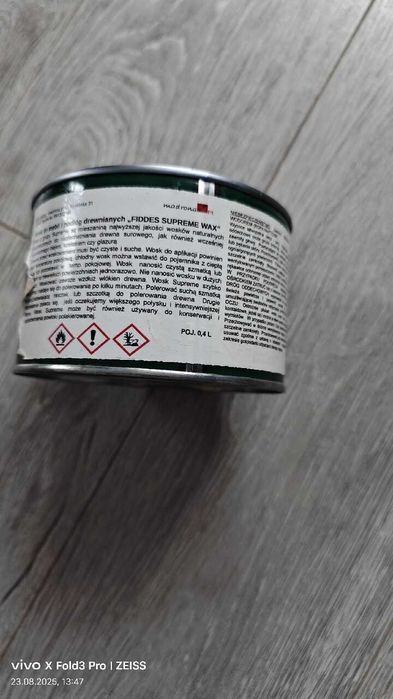 Fiddes wosk do drewna Supreme wax light bezbarwny.