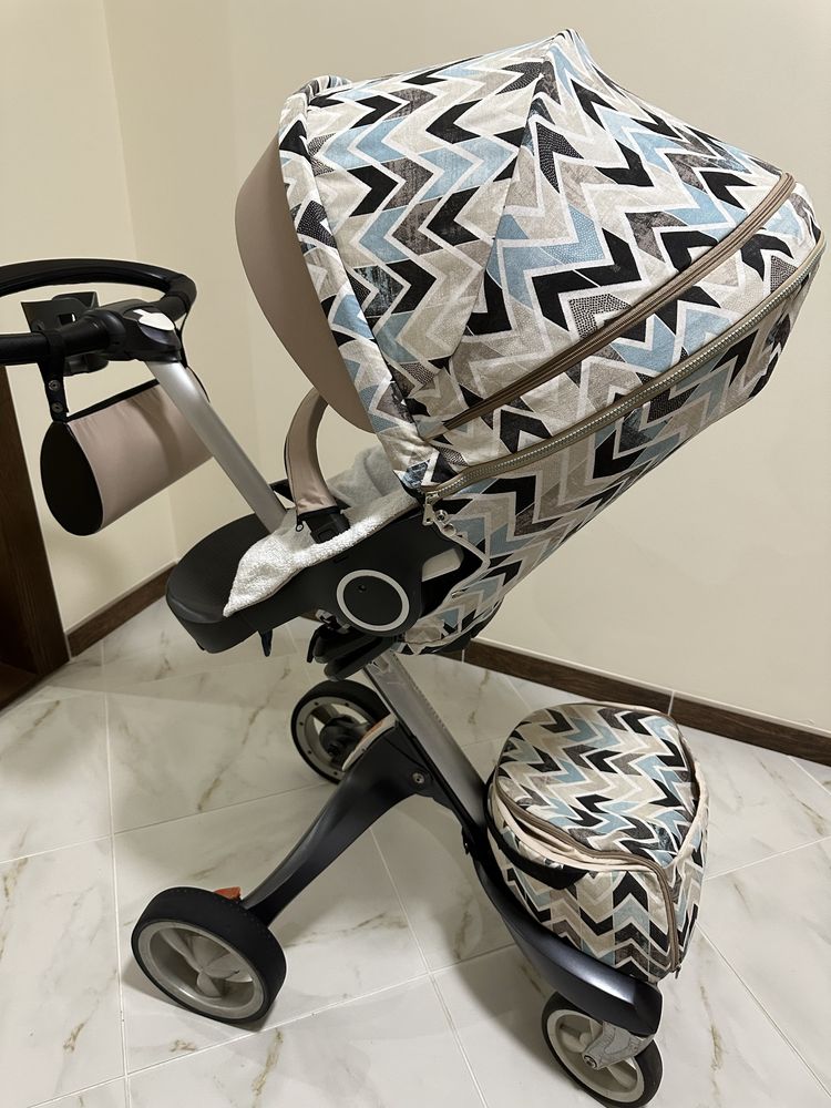 Повний комплект текстилю на коляску Stokke Xplory, беж