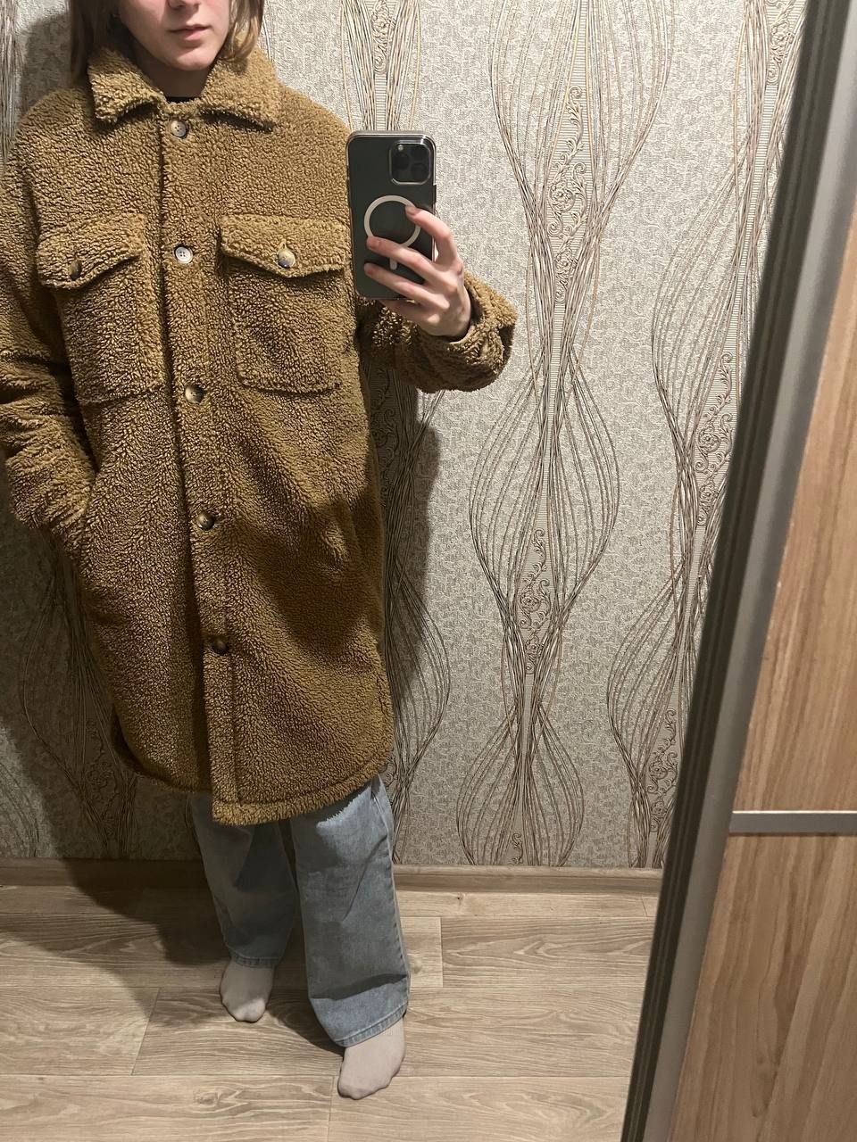 Пальто Тедди Bershka