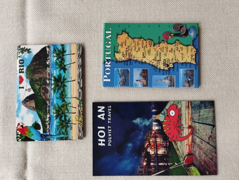 magnes dekoracyjny 3 szt  Portugalia, Wietnam , Brazylia