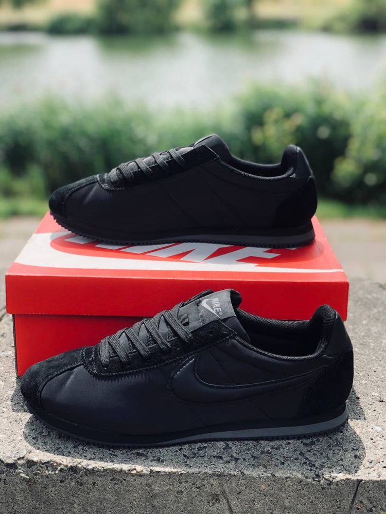 Nike Cortez Nylon Black кроссовки мужские черные Найк Кортез