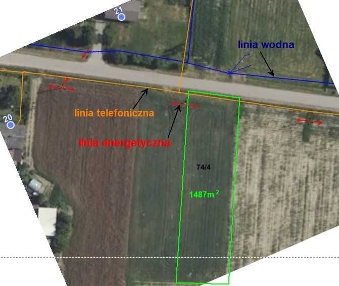 Działka budowlana do zabudowy 1487m2 Kossobudy gm. Raciąż pow. Płoński