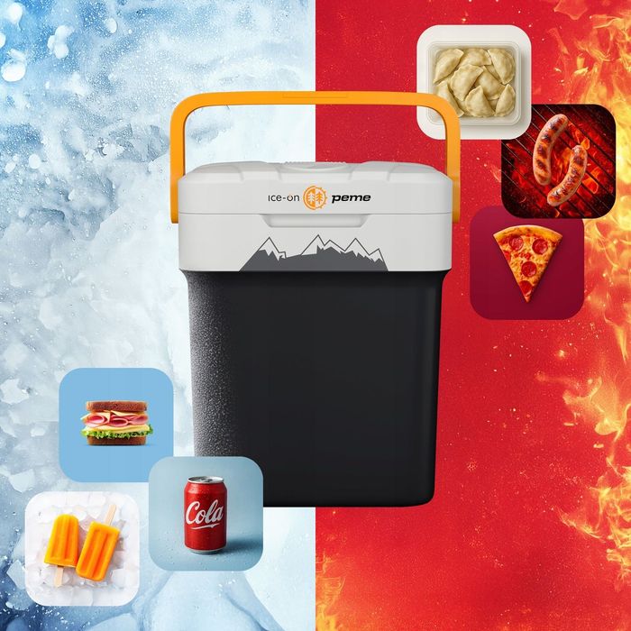 lodówka turystyczna 32 samochodowa funkcja grzania 12v 230v usb peme