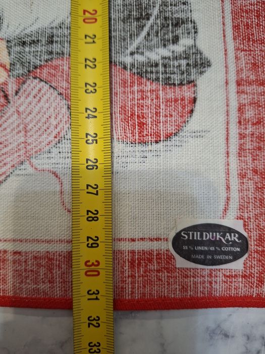 Lniano-bawełniana serwetka świąteczna bożonarodzeniowa