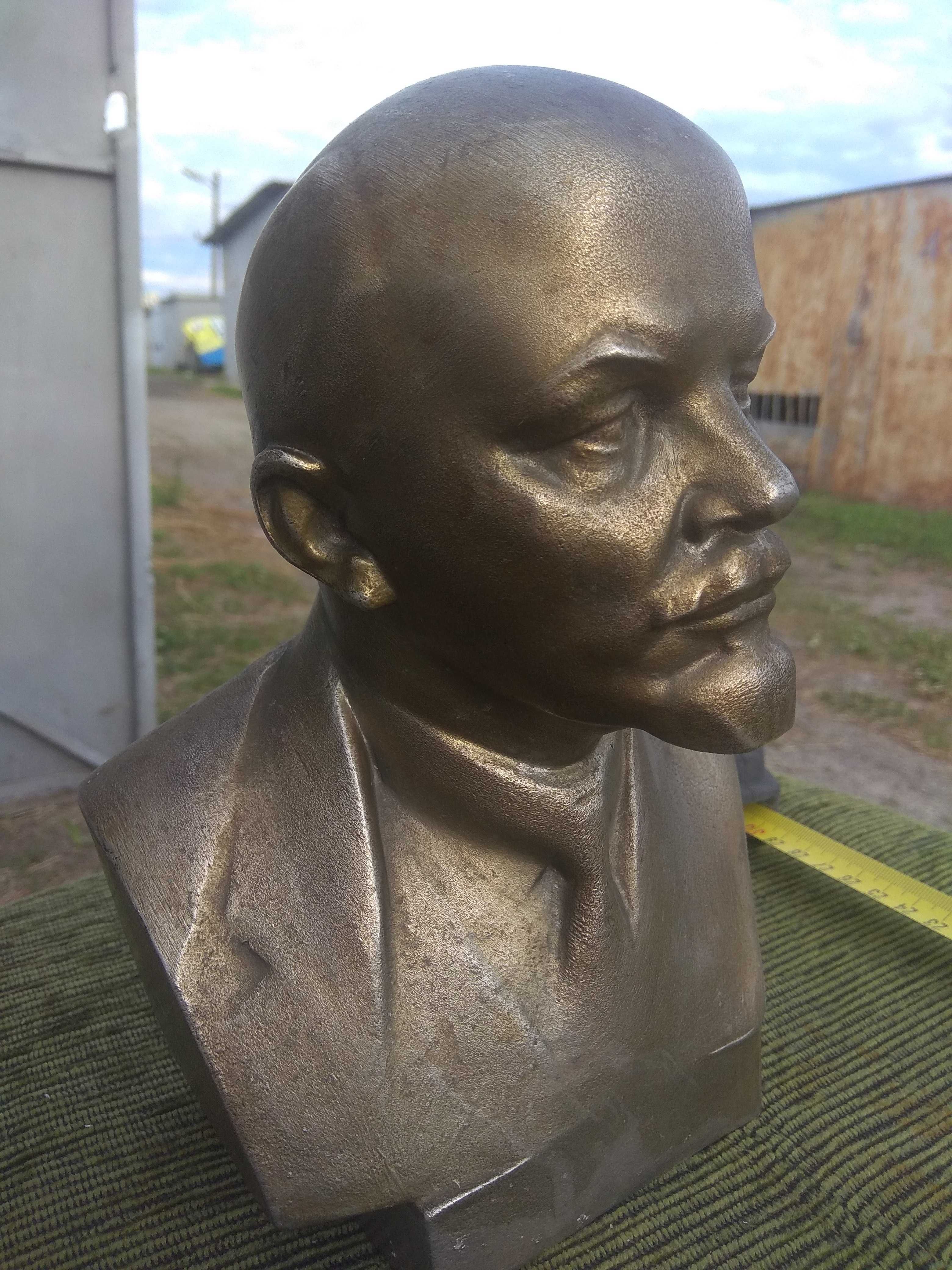 Скульптура бюст Ленина метал силумин