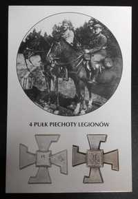 Pocztówka Militaria 4. Pułk Piechoty Legionów 1920 r. reprint