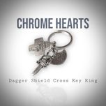 Срібний брелок Chrome Hearts Dagger Shield Cross