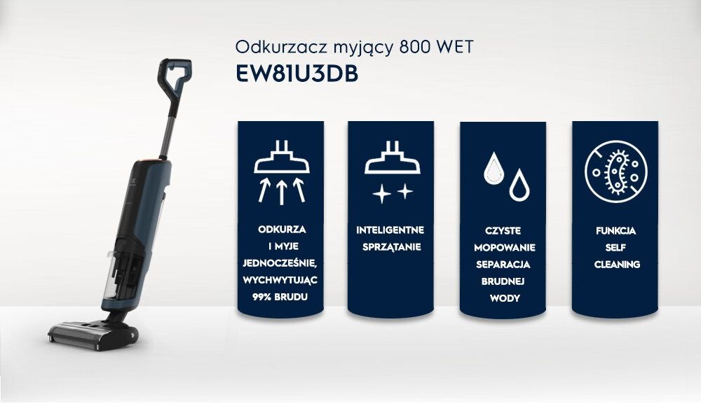 OKAZJA!!! NOWOŚĆ! Odkurzacz pionowy Wet&Dry ELECTROLUX EW81U3DB nowy!