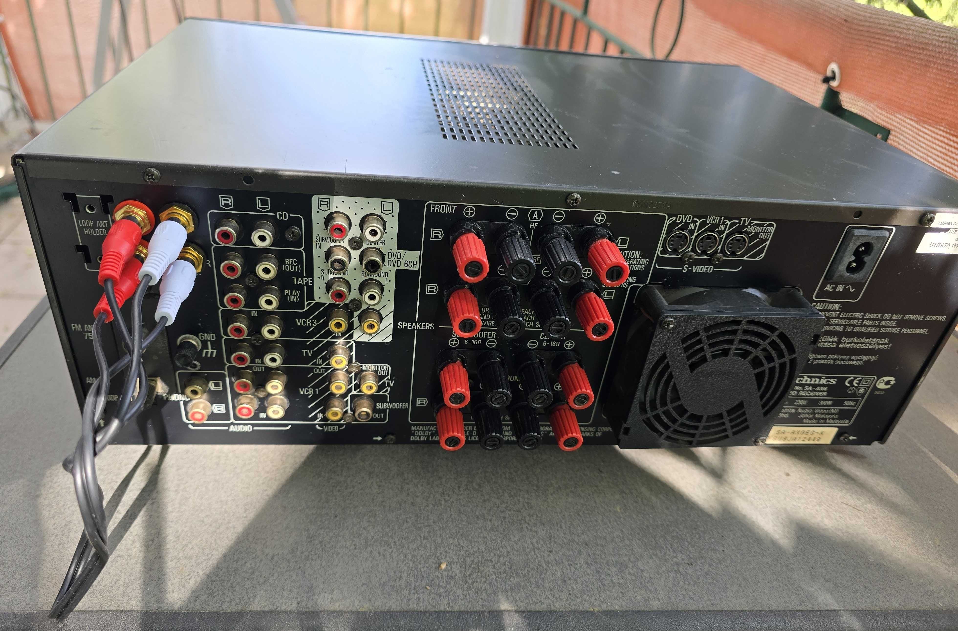 Amplituner Technics SA-AX6 z wejściem na korektor (tape monitor)