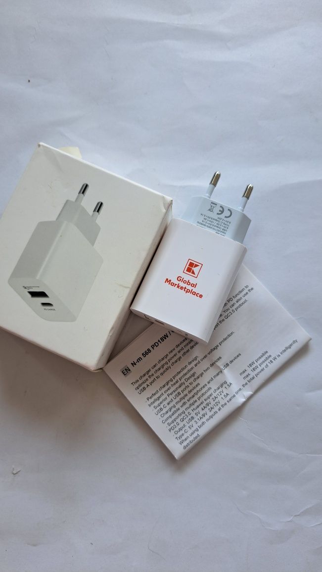 Ładowarka szybka usb i usb C nowa