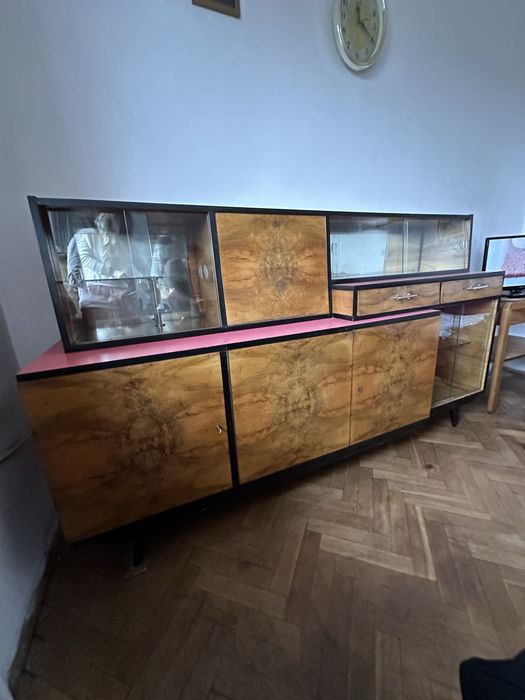 Zestaw mebli PRL vintage z Kalwarii Zebrzydowskiej art deco