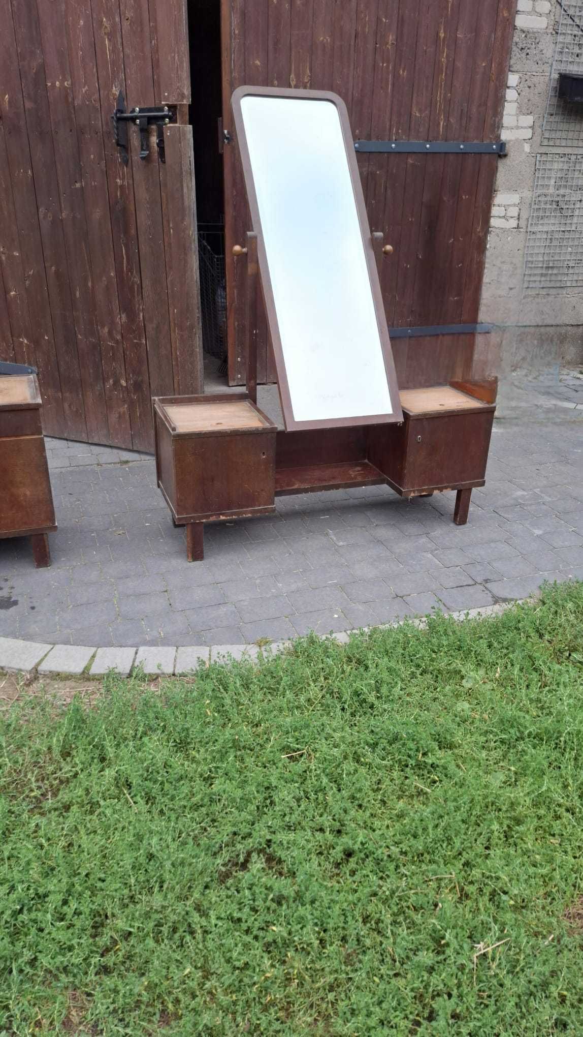 Retro Toaletka z lustrem + szafka wczesny PRL Vintage
