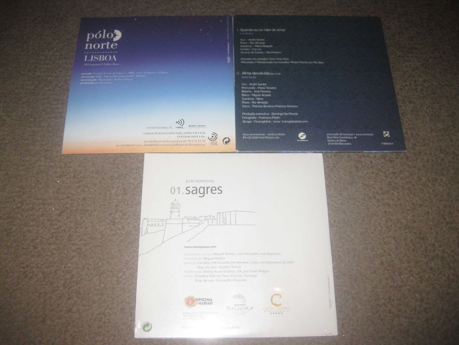 3 CDs Singles de Música Portuguesa