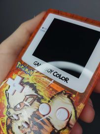 NOWY | Game Boy Color ekran IPS FunnyPlaying | case Pokemon - Arcanine