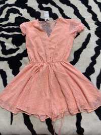 Сукня комбінезон нова персикового кольору