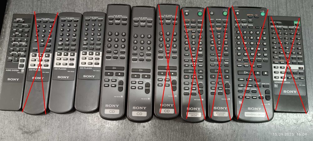 Sony RM пульты к проигрывателям.