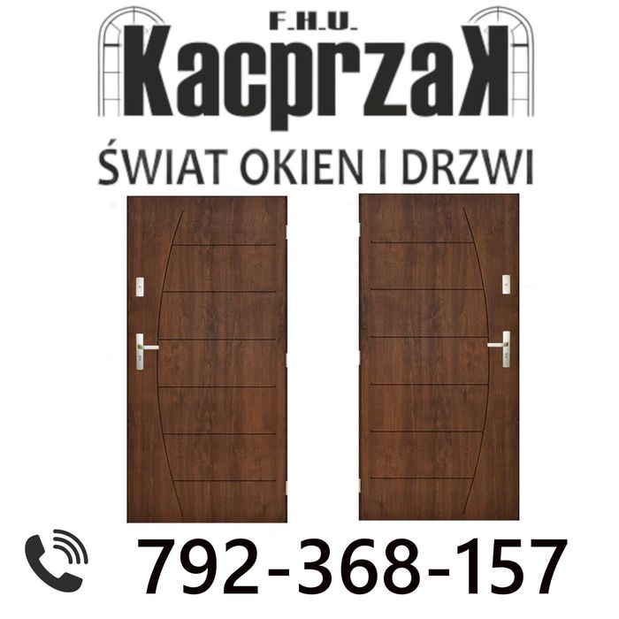 Drzwi KACPRZAK 90x200 Drzwi Zewnętrzne Boston Orzech