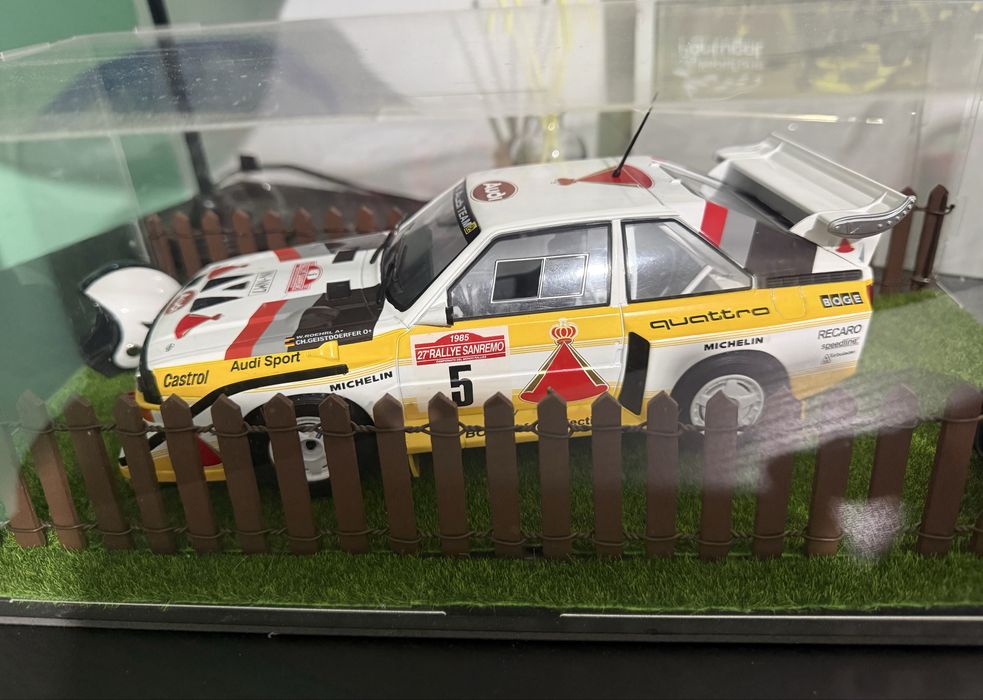 Miniatura em maquete audi quatro S1 escla 1/18