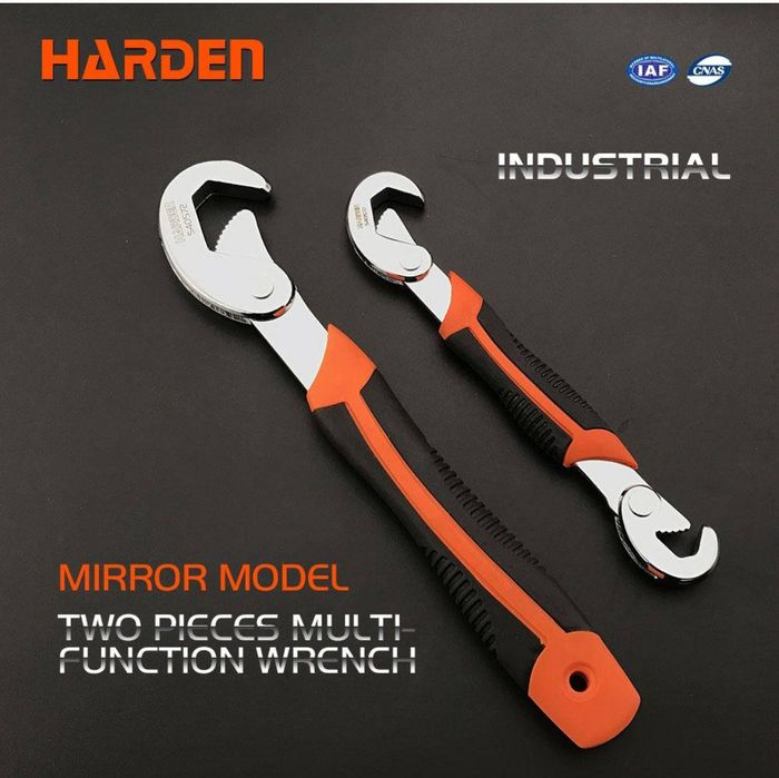 Ключ самозатискний універсальний посилений, 2-комп. ручка, 2 шт. 9-23