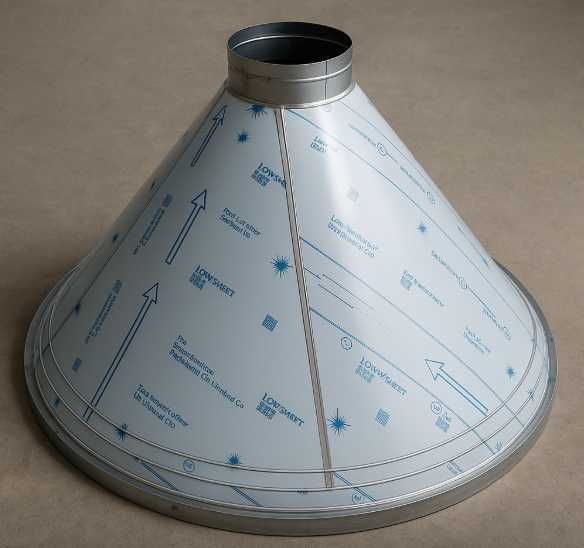 Круглий витяжний зонт з нержавіючої сталі для тандиру та гриля