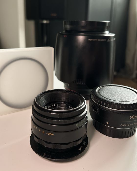 Zestaw Canon EF 24-70mm f2.8L+Helios 44/2+adapter EF-RF+filtry K&F