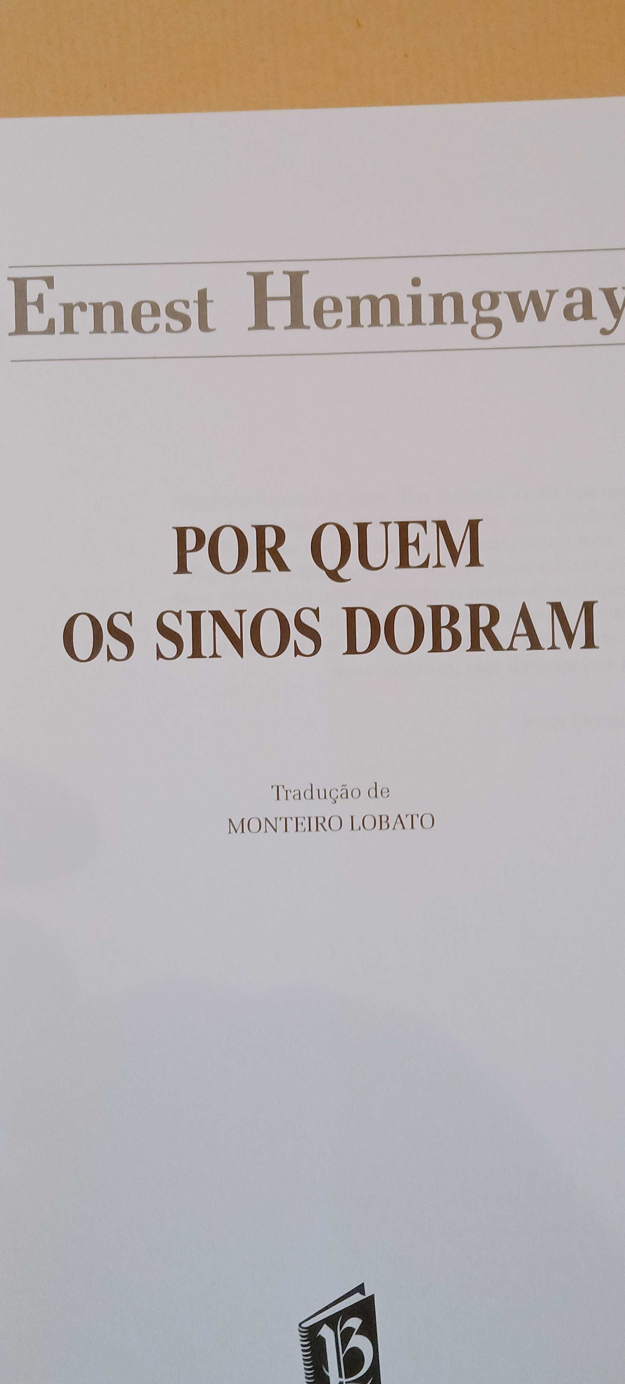 Por Quem os Sinos Dobram de Ernest Hemingway