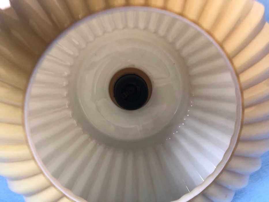 Stara lampa żyrandol art deco ryflowany klosz szkło dwuwarstwowe