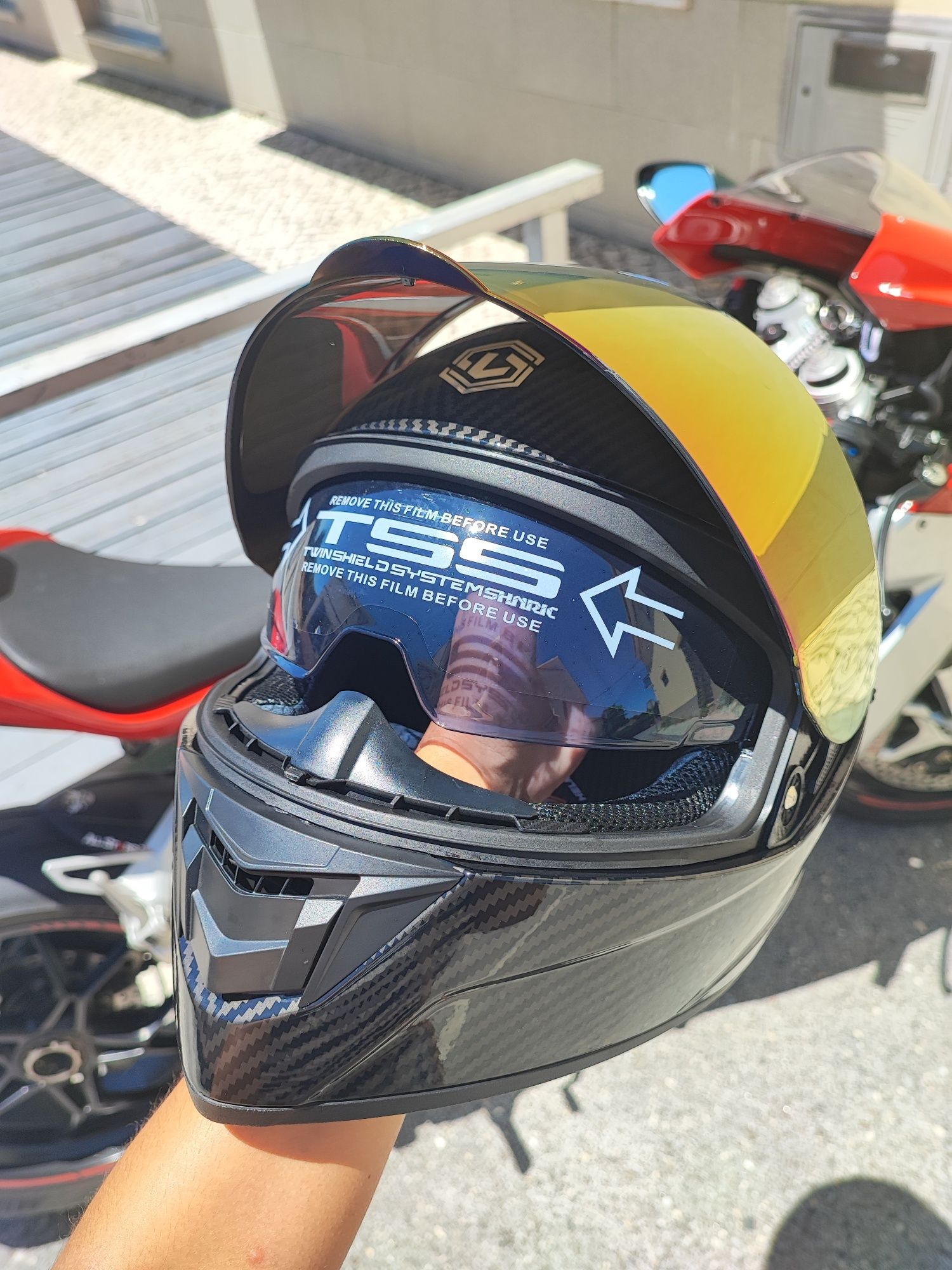 Capacete LVS Preto Carbono