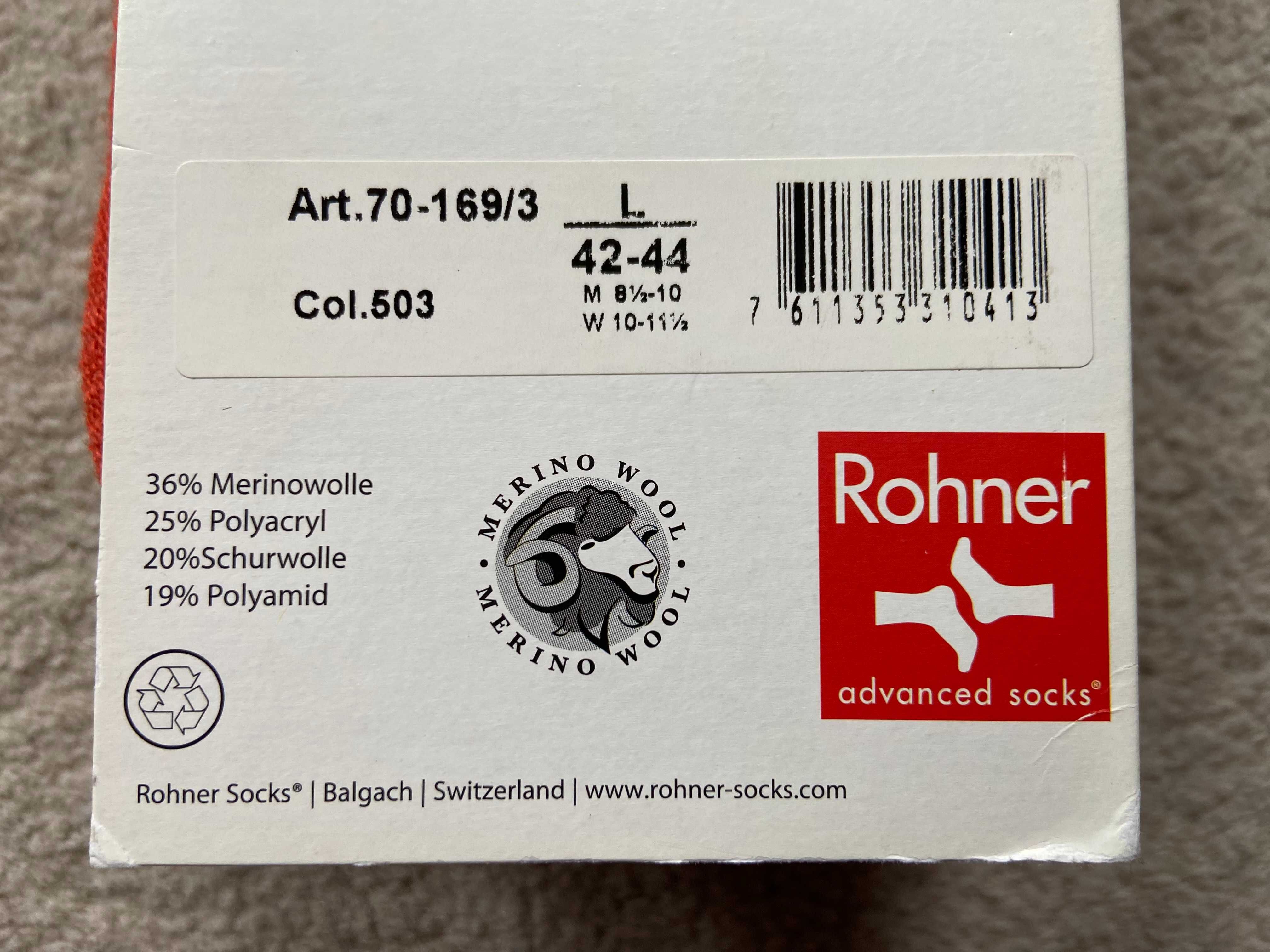 skarpety narciarskie merino Rohner Silver Jet dry feet (r. L 42/44)