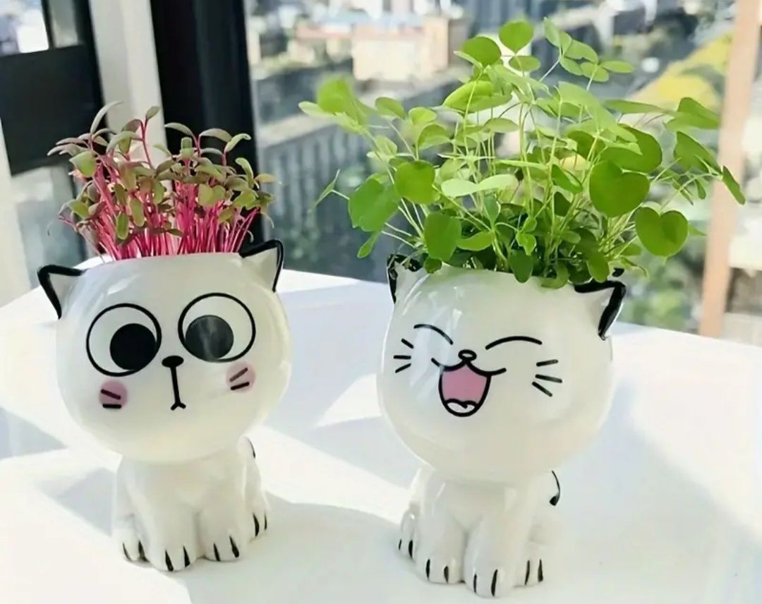 Mini vaso gatos fofos