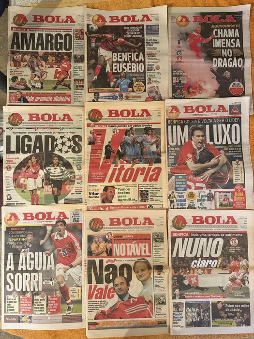 Lote de jornais a bola