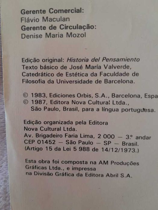 História do Pensamento