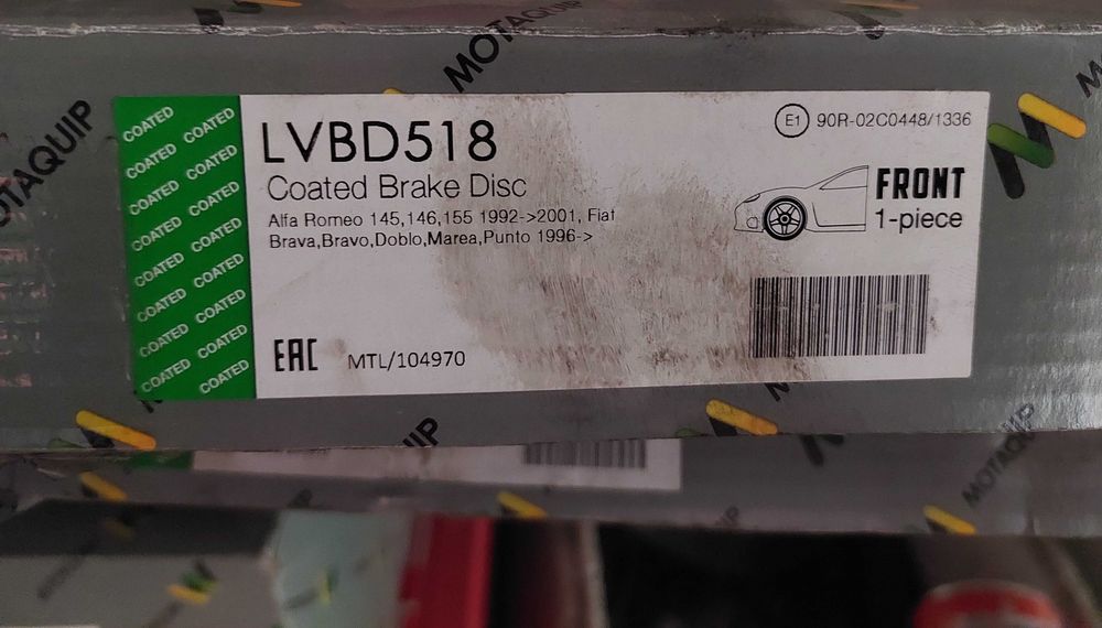 Disco travão frente Fiat