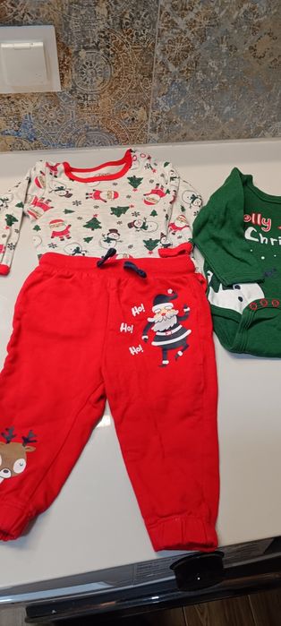 Zestaw kombinezon zimowy, body spodenki i czapki 68/74