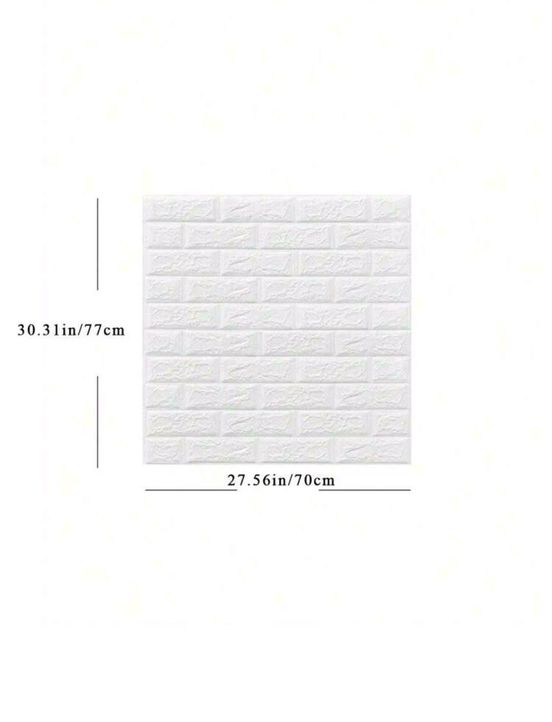 Papel de parede, padrão tijolo, branco