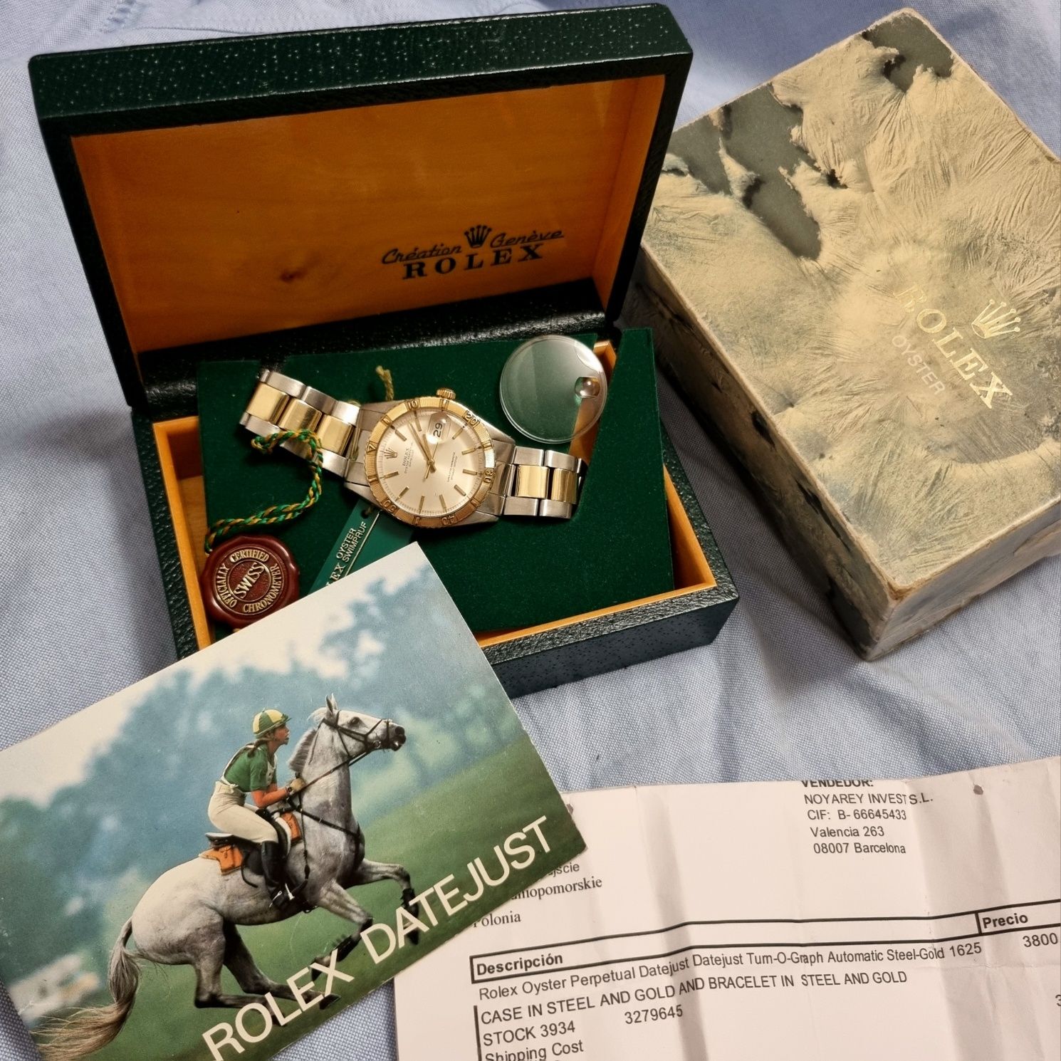 Rolex Datejust 36 z 1971 ref: 1625 Turn-o-graph stal/złoto full set !