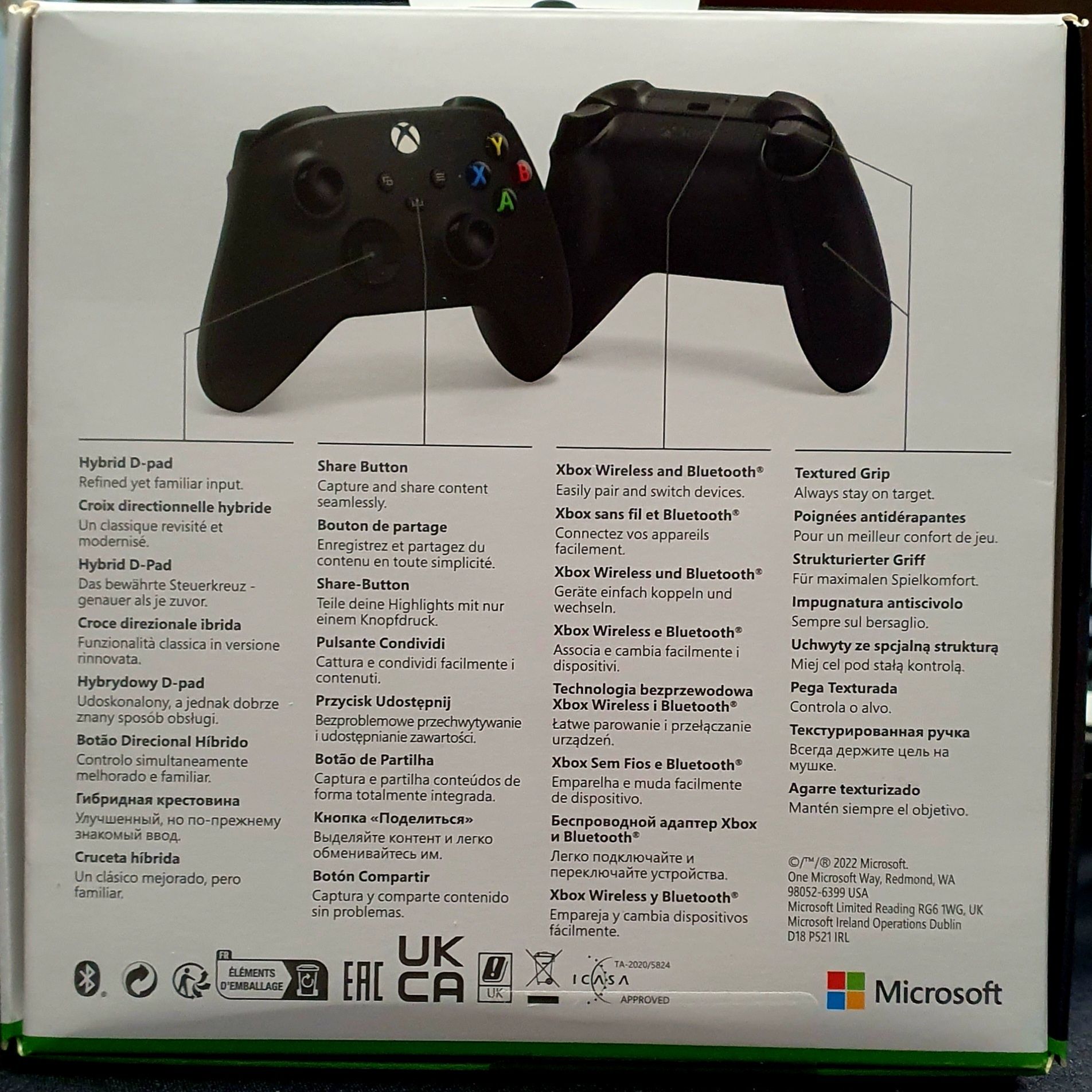 Nowy Bezprzewodowy Kontroler Pad Microsoft Xbox (Series X) Czarny