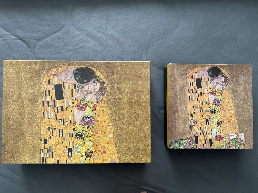 Gustav Klimt pocalunek serwis zestaw kawowy 21 elementow