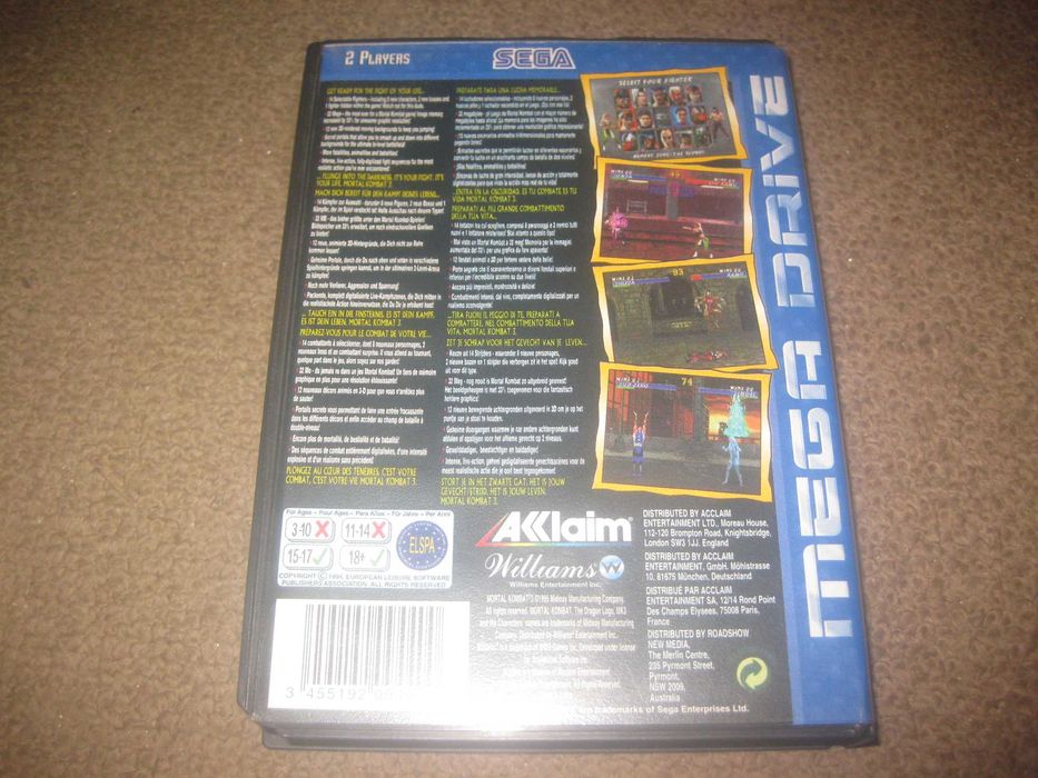 Jogo "Mortal Kombat 3" para Sega Mega Drive