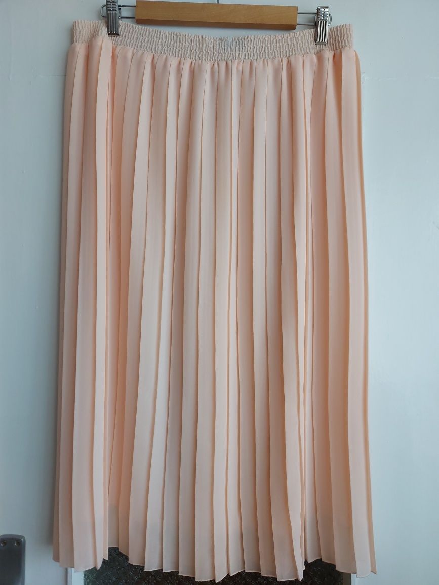 Spódnica plisowana pudrowy róż rozmiar XL