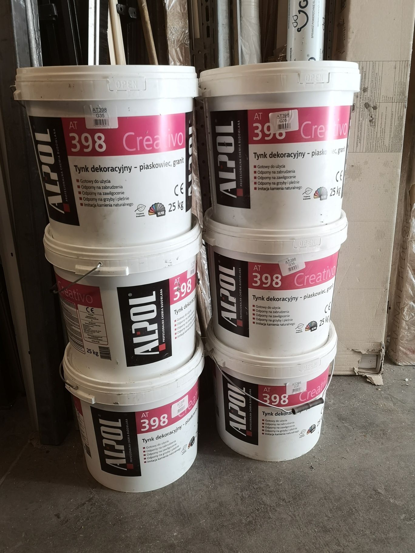 Tynk dekoracyjny piaskowiec granit Alpol AT 398 G35 6 wiader/40m2